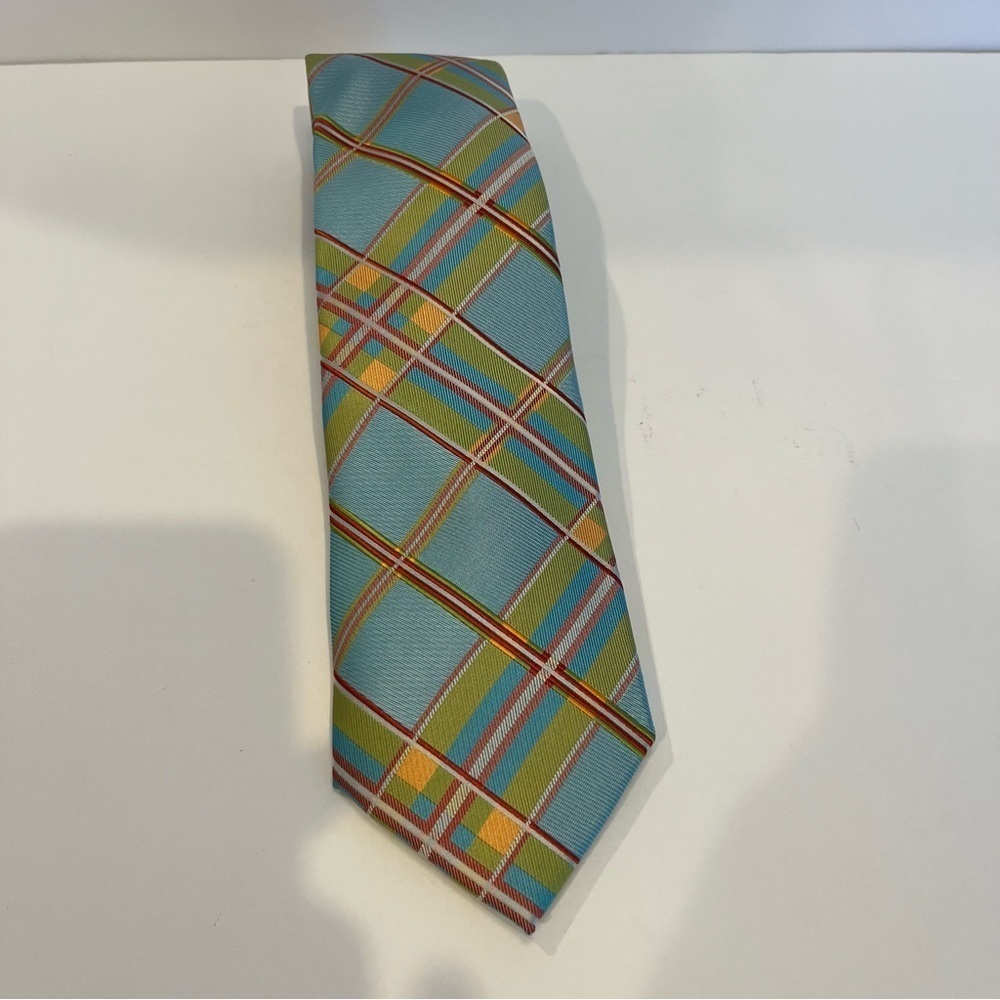 Men’s Tie 100% Silk Hand Made Spring Colors Easter Brand - Twenty Dollar Tie - Picture 8 of 8